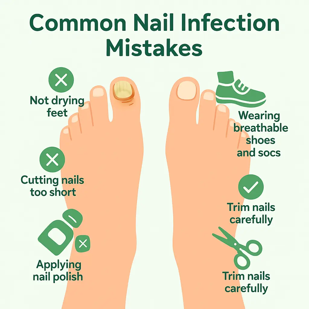 nail infection mistakes